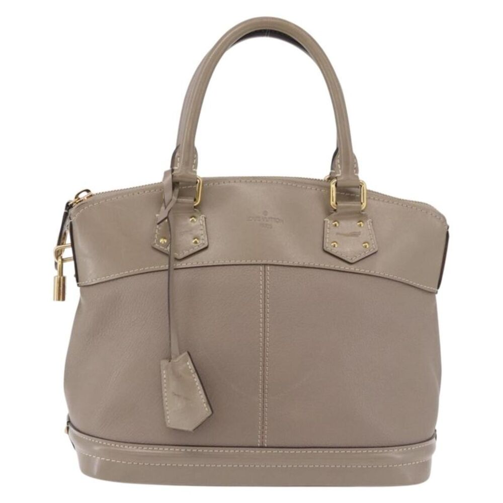 Louis Vuitton Suhali Lockit Leather Gray Leather Handbag